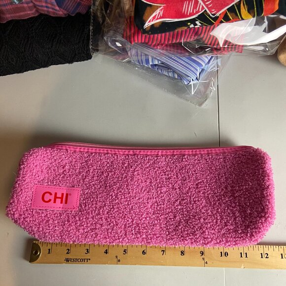 CHI x Barbie Dream Pink Iron Carrying Case Zip Bag Sherpa Fuzzy Soft Travel - Picture 4 of 5